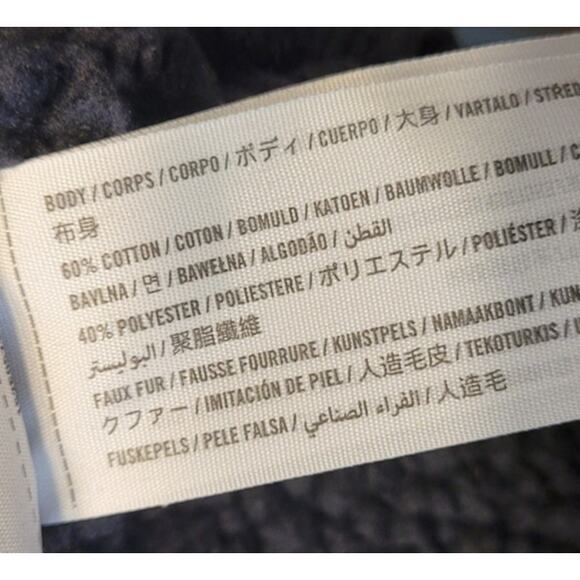 Abercrombie & Fitch Open Front Jacket Women’s XS Black Sherpa Lined Coat EUC - Picture 10 of 10